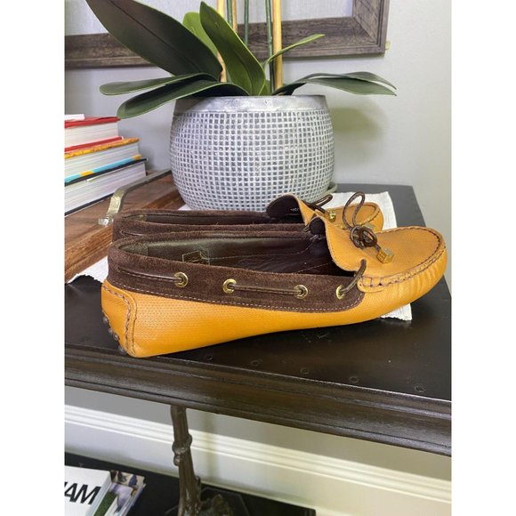 Carolina Herrera Leather Suede Driving Moccasins - Picture 2 of 10